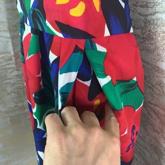 Armani Exchange Floral Print Halter Mini Belted Dress Size 4 - Picture 8 of 16